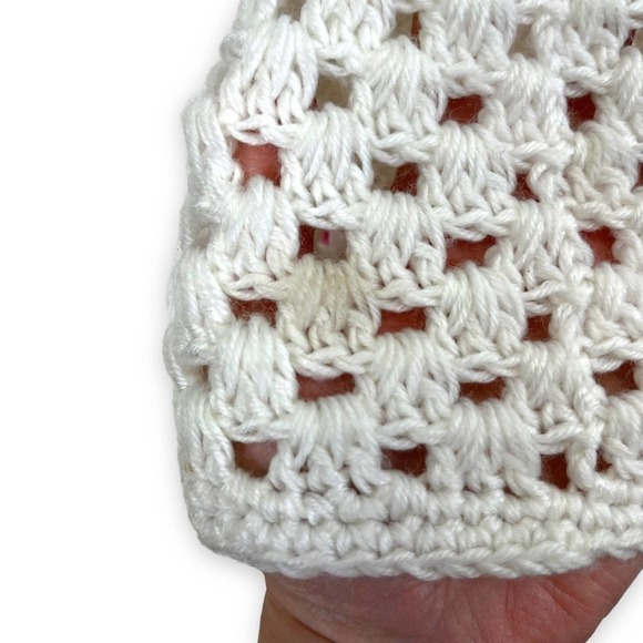 Handmade Hat Girls Crochet Knit Rose Beanie - Picture 5 of 6